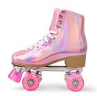 Vivid Skates Pink Primsa Holographic Quad Roller Skates