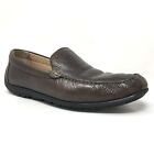 Ecco Loafers Moccasins Shoes Mens Size 12-12.5 US 46 EU Brown Leather Slip On