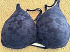 Victoria Secret, Pink Bra, Size 36B, Navy Lace, Nwithout Tags, (#93)