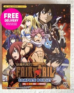DVD Anime Fairy Tail Complete Series TV Vol. 1-328 End + 2 Movies English Dubbed