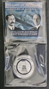 2021 Ghana 2 Cedis History of Aviation Wright Brothers Polymer Ring Coin W/ COA