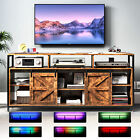 RGB LED TV Stand Cabinet with Charging Station for 70