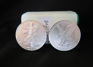2021 American Silver Eagle TYPE 2 NEW DESIGN USA Made BU 20 Coin Mint Roll Lot