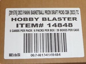 2023/24 Panini Prizm Draft Picks BASKETBALL FACTORY SEALED HOBBY 20 BOX CASE