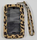 N) Leopard Print iPhone 5 Cell Phone Case Wristlet Credit Card License ID Wallet