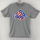 Rochester Americans Amerks AHL Shield Logo Adult Cotton T-Shirt Size S Gray