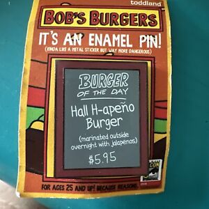 Toddland Bob's Burgers Pin Burger of the Day Hall H-apeno Burger SDCC exclusive