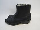 Durango Mens Size 11 D Black Leather Zip Ankle Cowboy Western Boots