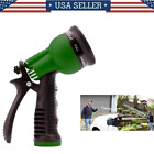Garden Lawn Hose Nozzle Head Water Sprayer Green - 7 SPRAY PATTERNS!