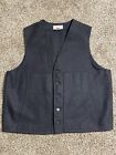 Vintage CC Filson Mackinaw Vest 100% Virgin Wool Charcoal USA Made Sz 50 Style20