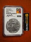 2021 SILVER EAGLE NGC MS70 GAUDIOSO SIGNED FIRST DAY OF PRODUCTION FDP TYPE 2