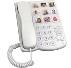 Big Button Telephone, Photo Memory Corded Phone for Seniors, Dial Landline Phone