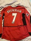 2002 David Beckham Manchester United Replica Home Jersey Size Large