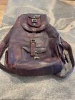 Vintage Genuine Leather Travel Backpack Rucksack Messenger Bag Satchel (Large)