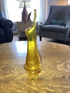 New ListingKanowa Swung Glass Amber Vintage Mcm  Stretched Home Decor