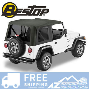 Bestop Sailcloth Replace A Top Tint Black Crush For 97-02 Jeep Wrangler TJ (For: Jeep Wrangler)