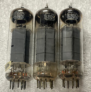 3 RCA Gray Plate O Getter 6BQ5 / EL84 Tubes - Worn Labels- TV7U Tested