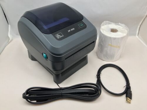 Zebra ZP450 Thermal Shipping Barcode Label Printer USB Adjustable Arms