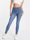 Topshop Women's Petite Jamie High Waist Skinny Blue Jeans Size 2 MSRP $75