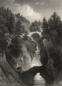 Falls of the Bruar, near Blair Atholl. Scotland. DONALDSON 1868 old print