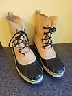 Mens Caribou 2 II Size 11 Boots By Sorel Un-Lined Rubber Snow Lace Up