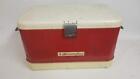 Vintage Western Field Red White Ice Chest Cooler
