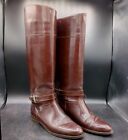 Charles David brown Italian leather riding boots knee high US 7B Roberta boot