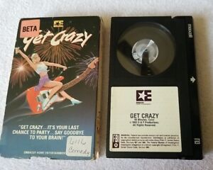 1983 Rock And Roll Movie GET CRAZY on Betamax Beta Cassette Cult Movie