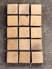 Antique Victorian Maw & Co Yellow 1.5 inch square Encaustic Floor Tile Reclaimed