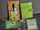 Keroppi Set New Sanrio Note book Planner Luggage Tag Sticky Note Coin Keychain