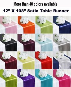 10 Satin Table Runner Wedding Party Banquet Decoration (12