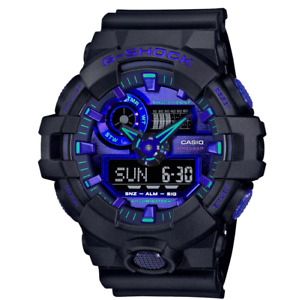 Casio G-Shock Analog Digital Shock Resistant Black/Blue Violet Watch GA700VB-1A