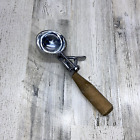 SHORE CRAFT Vintage Ice Cream Scoop Size 24 Stainless Steel Wood Handle
