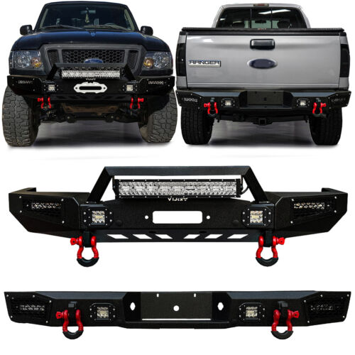 Vijay Fits 1993-1997 Ford Ranger Front or Rear Bumper w/Winch Plate & LED Lights (For: 1993 Ford Ranger)