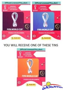 2022 Panini World Cup Qatar Sticker Sealed Collectors TIN-10 Packs! IMPORTED!