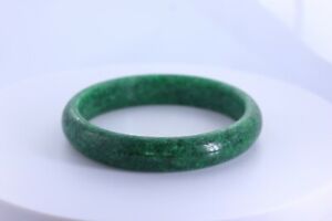 Maw Sit Sit Burmese Green Untreated Gemstone Bracelet 6.6 Inch Round 53.5 mm