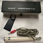 SONY Vintage F-96 OMNI-DIRECTIONAL Dynamic Microphone w/ Stand Late 60's Tested