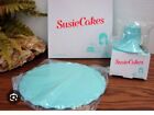NEW, Susie Cakes Cake Stand, Limited Edition, Aqua, 2 Piece, Dishwasher Safe