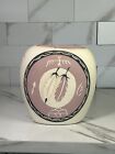 Southwestern Art Pottery Vase Small Pink And White Signed Little Violet 4”x4”