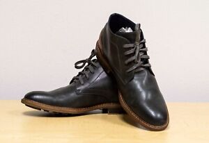 Restoration Wayne Man-Made Material & Leather Boots Dark Grey/BLK Men Size 11.5