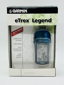 Garmin eTrex Legend GPS Clear Blue Handheld Personal Navigator VGC COMPLETE L@@K