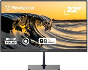 Westinghouse 22 Inch Full HD 1080p LED Computer Monitor for Home Office Use