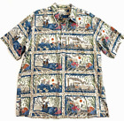 Rare Reyn Spooner-Dietrich Varez Hawaiian Shirt, Sugar Plantation, Steam Engine