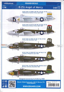 EDUD48112 1:48 Eduard Decals - B-25J Mitchell 'Angel of Mercy' (HKM kit)