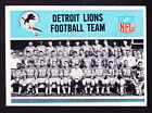 1966 PHILADELPHIA #66 DETROIT LIONS TEAM CARD W/ALEX KARRAS & DICK LeBEAU