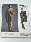 Calvin Klein Coat Pants Size 14-18 UNCUT Vogue Sewing Pattern v1955 Couture