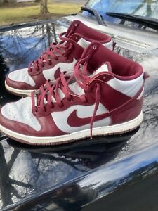 Nike Mens Dunk High Pre Owned Size 13 Wolf Gray Burgundy Fair