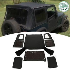 soft top FOR HALF DOORS BLACK replacement 9870217 For 87 88-95 Jeep YJ Wrangler (For: Jeep)