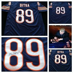Mike Ditka Signed Autographed Blue Football Jersey JSA Chicago Bears Coach