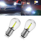 2PCS White 12V 1157 BA15D COB LED Car Reverse Backup Tail Brake Light Bulb Lamp (For: MAN TGX)